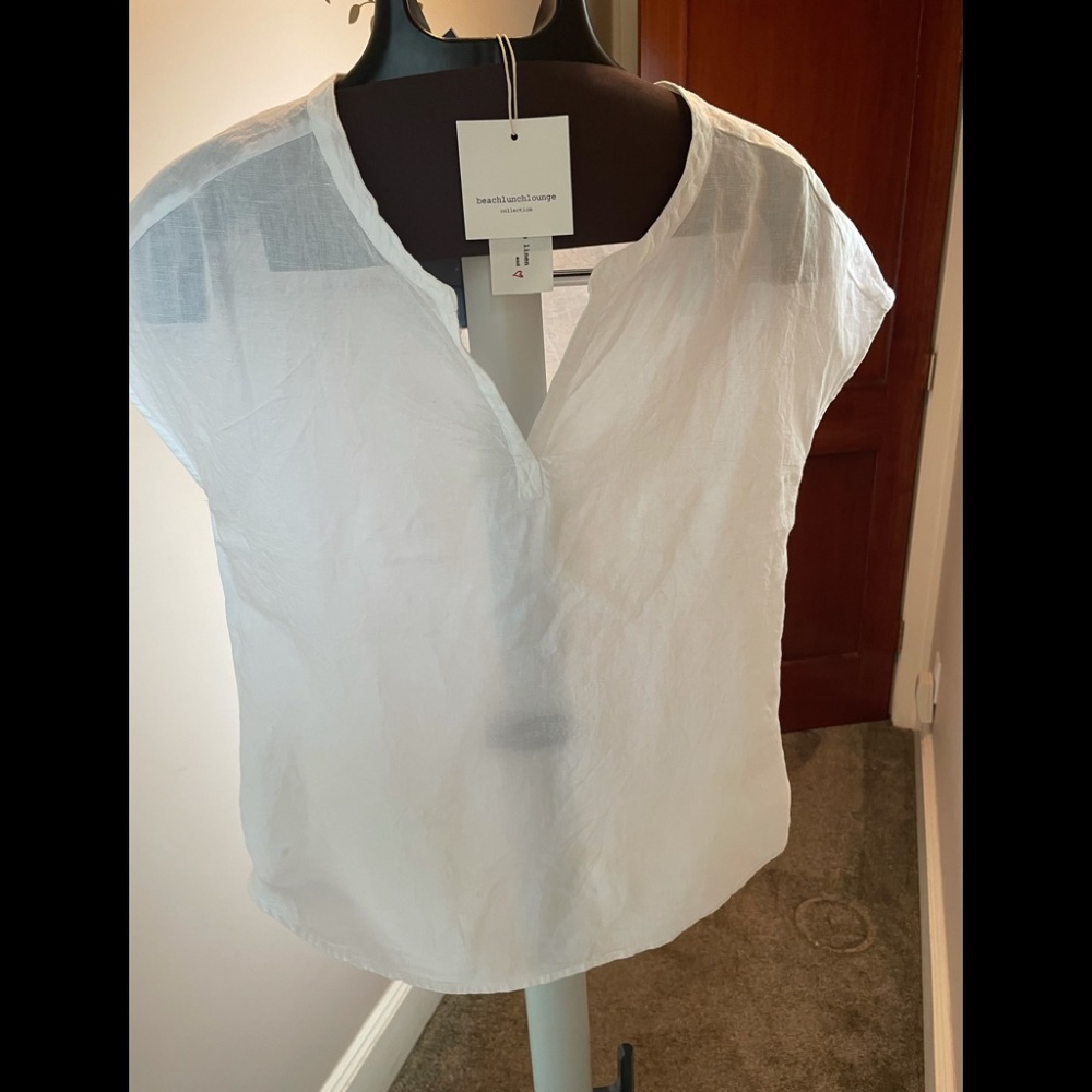 White linen top